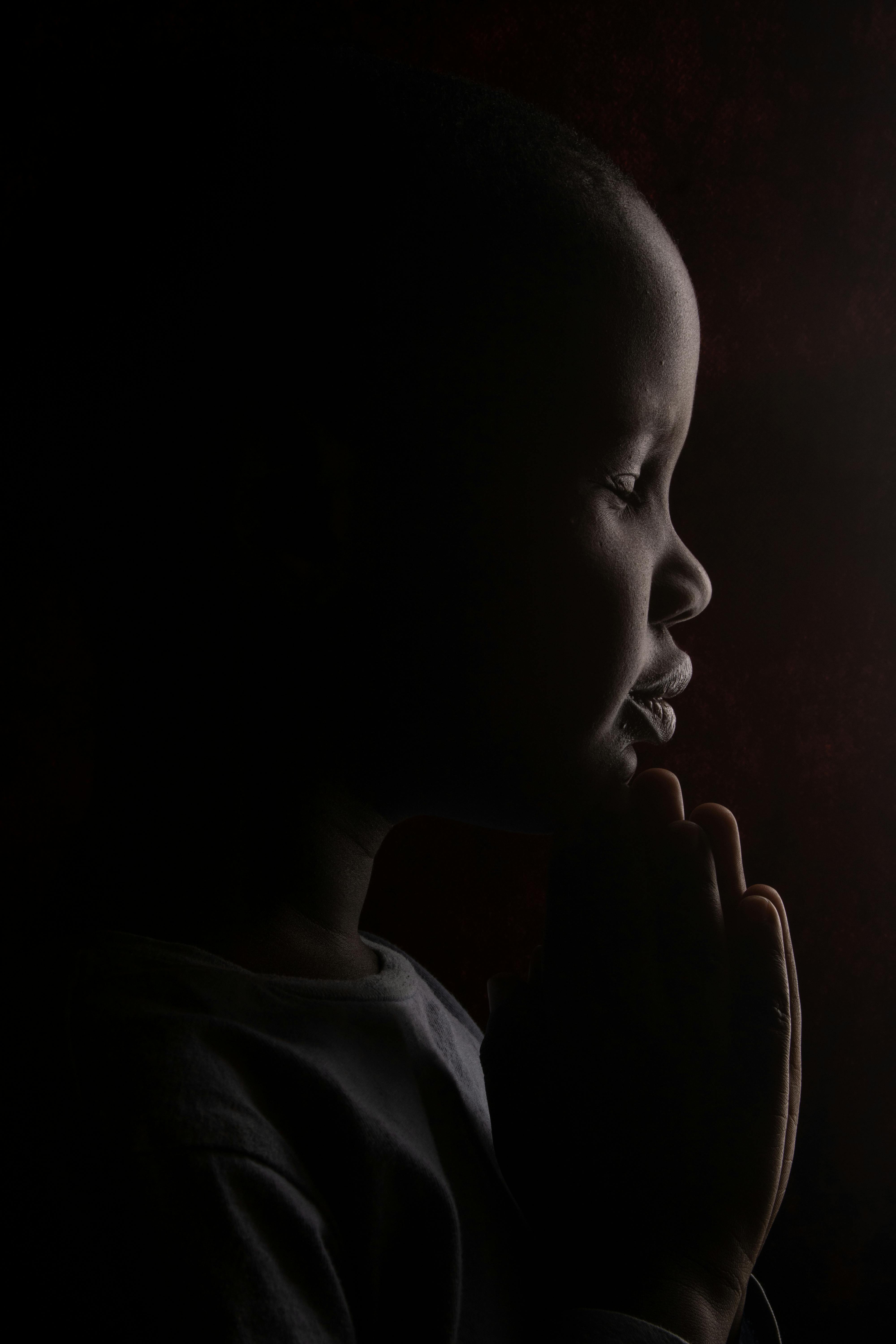 A child in prayer